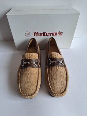 NEW Montemario Brown Suede Leather Slip on Loafers Moccasin